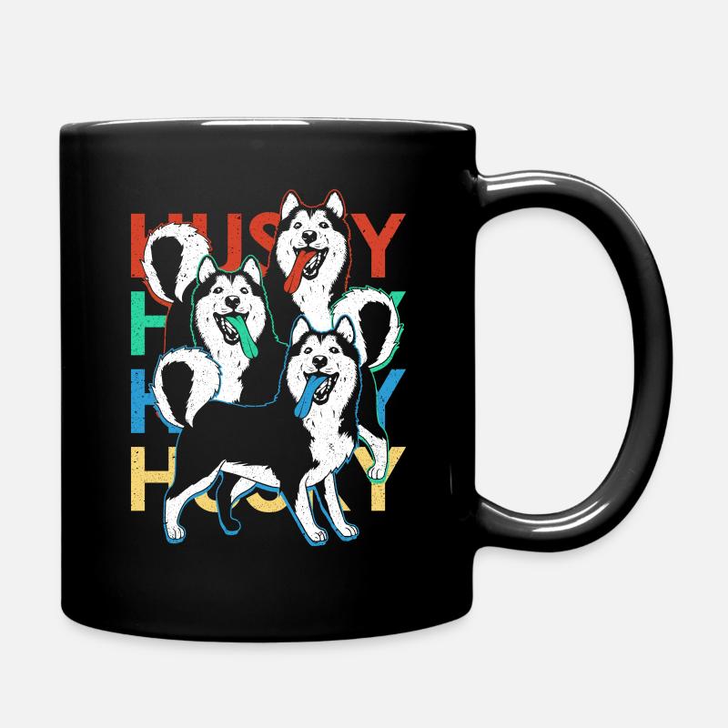 Husky - Full Colour Mug - black