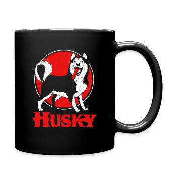 Husky - Tasse einfarbig - Schwarz - Rechts