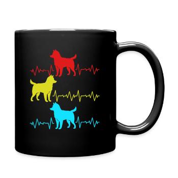 Husky dog dog hairdresser dog lover dog lover - Full Colour Mug - black - Right