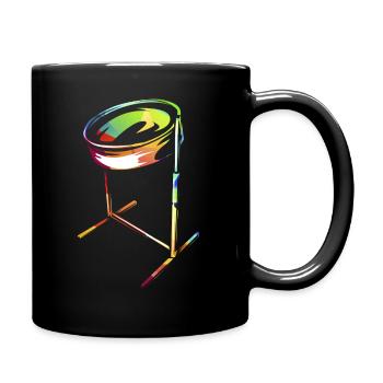 Steelpan Geschenk - Tasse einfarbig - Schwarz - Rechts