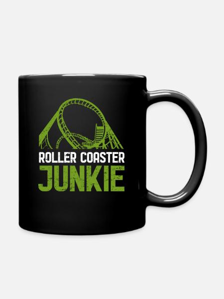 Achterbahn Junkie - Tasse einfarbig - Schwarz