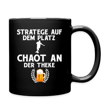 Fußball Team Bier Mannschaft Lustige Sprüche - Tasse einfarbig - Schwarz - Rechts