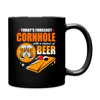 Cornhole Sackloch Bean Bag Jeu USA Amériques - Mug uni - noir - Droite