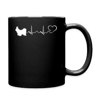 Shih Tzu - My Heart Beats For Shih Tzus - Tasse einfarbig - Schwarz - Rechts