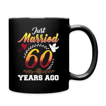 60th Wedding Anniversary Gift Design Idea for - Full Colour Mug - black - Right