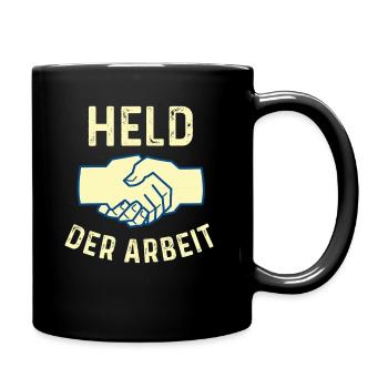 Held der Arbeit - Tasse einfarbig - Schwarz - Rechts