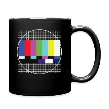 Testbild 80s 90s TV - Mug uni - noir - Droite
