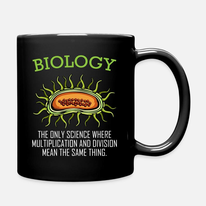 Biologie Spruch Multiplikation Division Geschenk - Tasse einfarbig - Schwarz