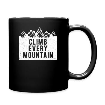 Climb Every Mountain - Tasse einfarbig - Schwarz - Rechts