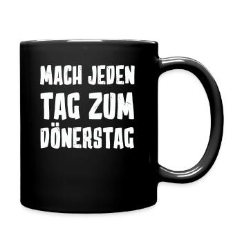 Döner Kebab - Tasse einfarbig - Schwarz - Rechts