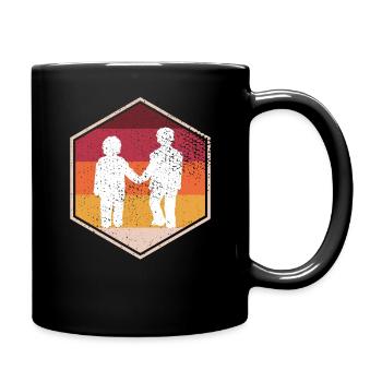 Rétro Brother Hexagone Design - Mug uni - noir - Droite