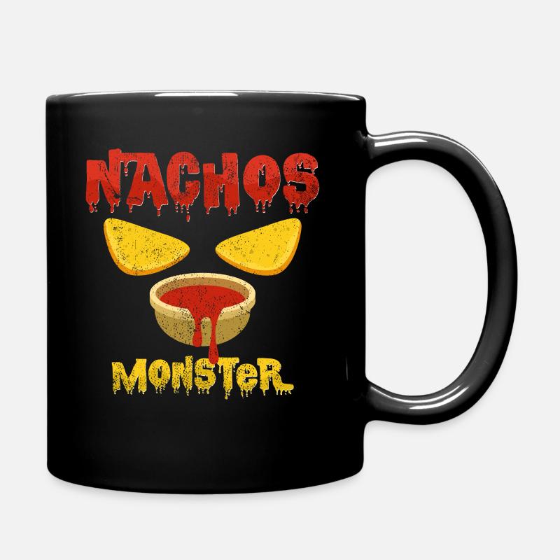 Nachos Monster | Salsa Nacholiebhaber Geschenk - Tasse einfarbig - Schwarz