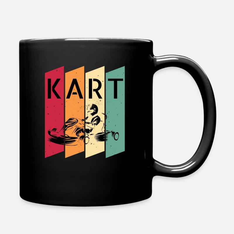 Cadeau de karting rétro sport automobile - Mug uni - noir