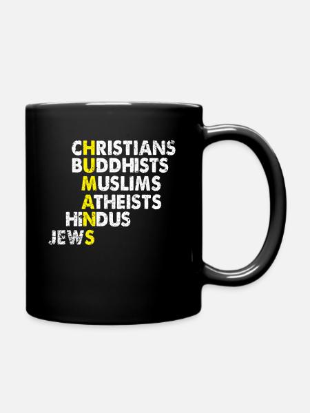 Religionen Gleichheit - Tasse einfarbig - Schwarz