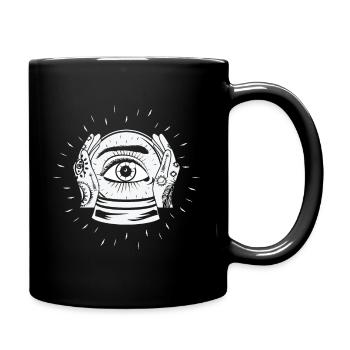 Hellseher Kristallkugel Wahrsager Zukunft - Tasse einfarbig - Schwarz - Rechts