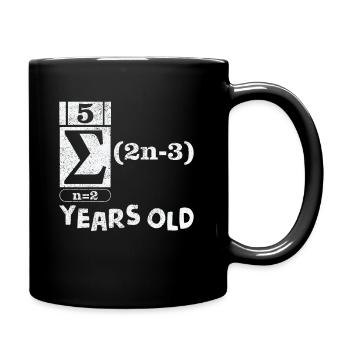 16. Geburtstag Geschenk Mathe 16 Jahre alt - Tasse einfarbig - Schwarz - Rechts