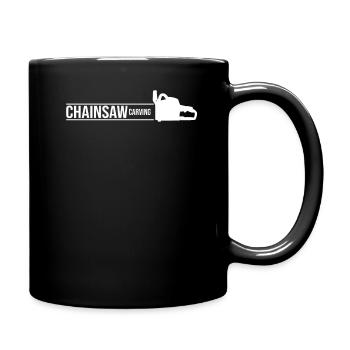 Säge Kettensäge schnitzen Sägen Hobby Kettensägen - Tasse einfarbig - Schwarz - Rechts