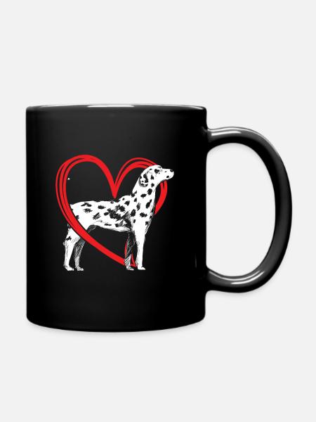 Coeur dalmatien - Mug uni - noir