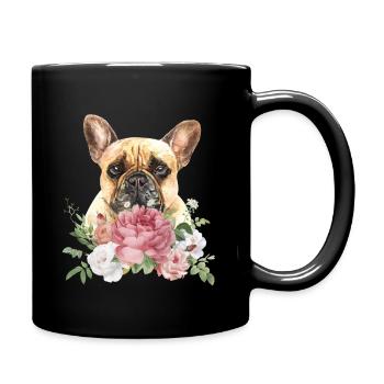 Bulldog français animal préféré - Mug uni - noir - Droite