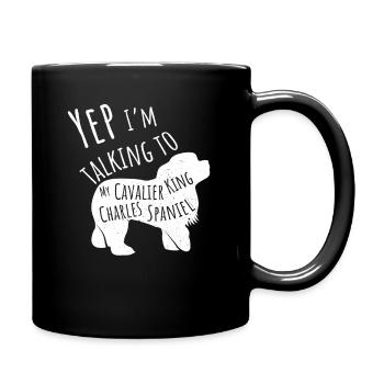 Cavalier King Charles Spaniel Drôle - Mug uni - noir - Droite