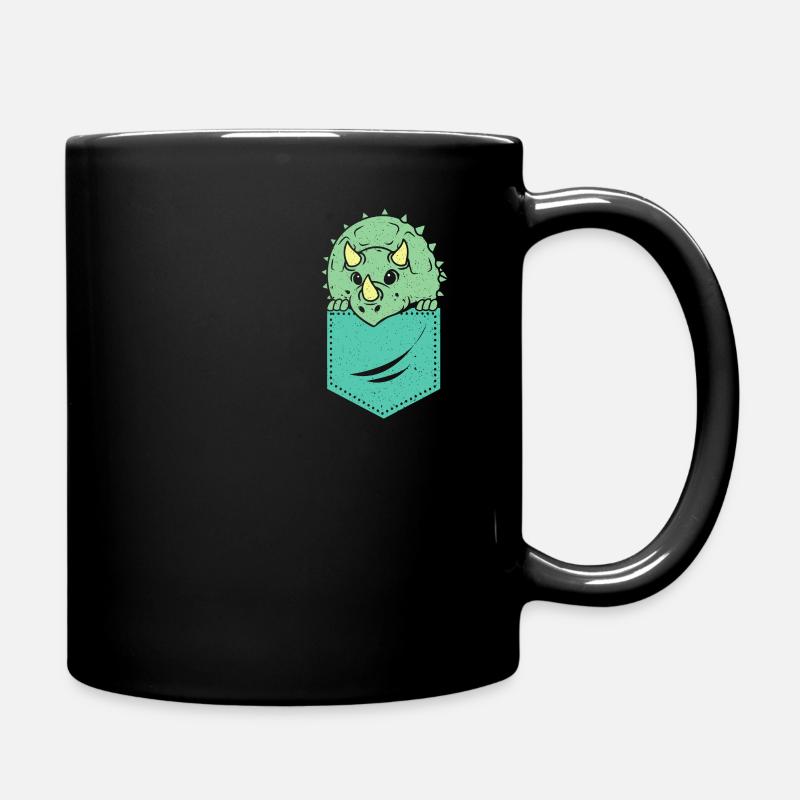 Triceratops - Tasse einfarbig - Schwarz