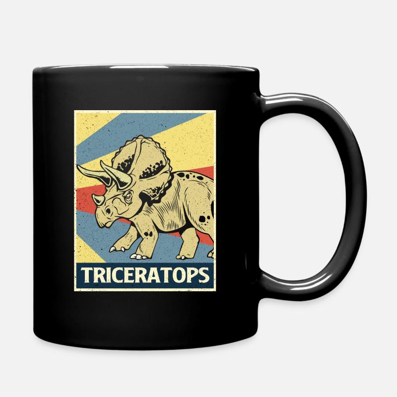 Triceratops - Tasse einfarbig - Schwarz