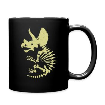 Triceratops - Full Colour Mug - black - Right