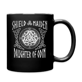 Wikinger Shildmaid - Daughter of Odin - Tasse einfarbig - Schwarz - Rechts