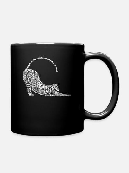 Chat miaou amoureux des chats - Mug uni - noir