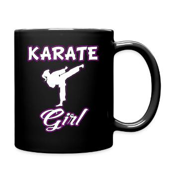 Karate Girl Kämpferin Kampfsport Shirt Geschenk - Tasse einfarbig - Schwarz - Rechts