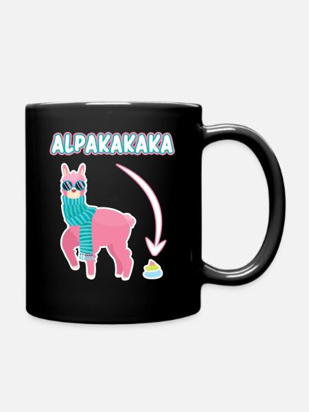 Alpacakaka Alpaga Lama Kaka - Mug uni - noir