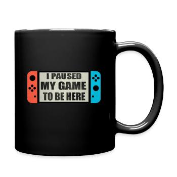 Switch Joy Ich habe mein Spiel angehalten - Tasse einfarbig - Schwarz - Rechts