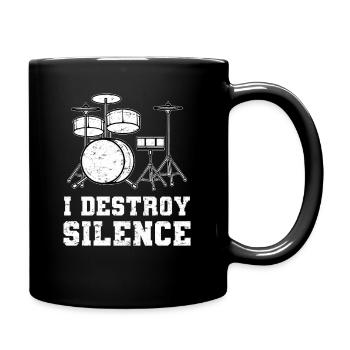 Drumming Drumset Drums - Full Colour Mug - black - Right