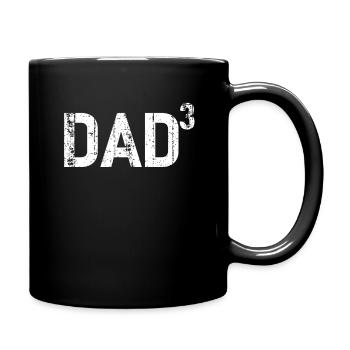 Father High Three 3 Dad Daddy Dad Father's Day - Full Colour Mug - black - Right