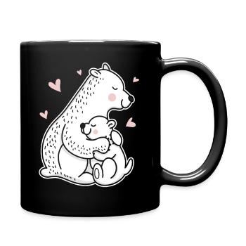 Polar Bear Having A Nap Gift product Cute Polar - Full Colour Mug - black - Right