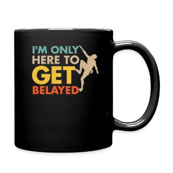 Weinlese-Klettern - erhalten Sie gesichert - Tasse einfarbig - Schwarz - Rechts
