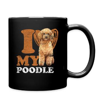 Amour de caniche - Mug uni - noir - Droite