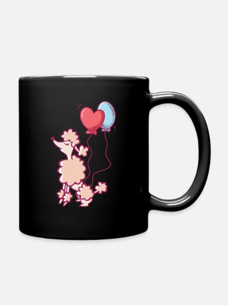 Pudel - Tasse einfarbig - Schwarz