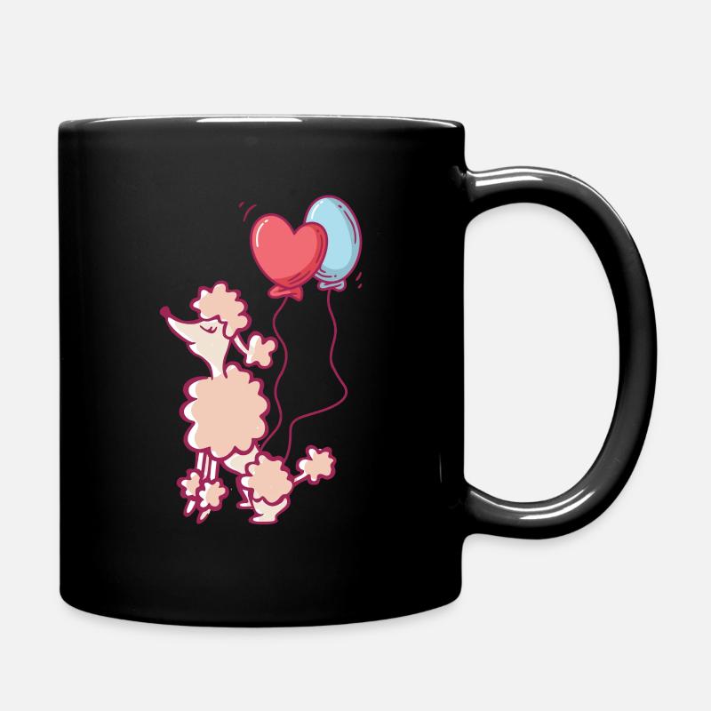 Pudel - Tasse einfarbig - Schwarz