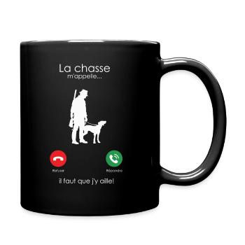 la chasse m'appelle - Mug uni - noir - Droite