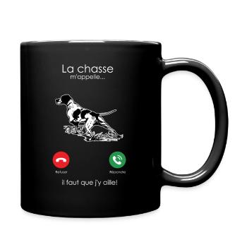 La chasse m'appelle [Meilleur Compagnon] - Mug uni - noir - Droite