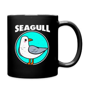 Möwe - Tasse einfarbig - Schwarz - Rechts