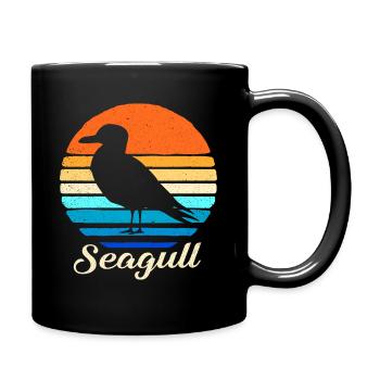 Möwe - Tasse einfarbig - Schwarz - Rechts