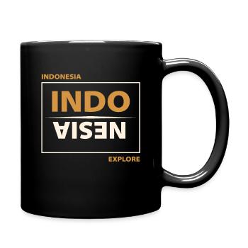 Indonesien - Tasse einfarbig - Schwarz - Rechts
