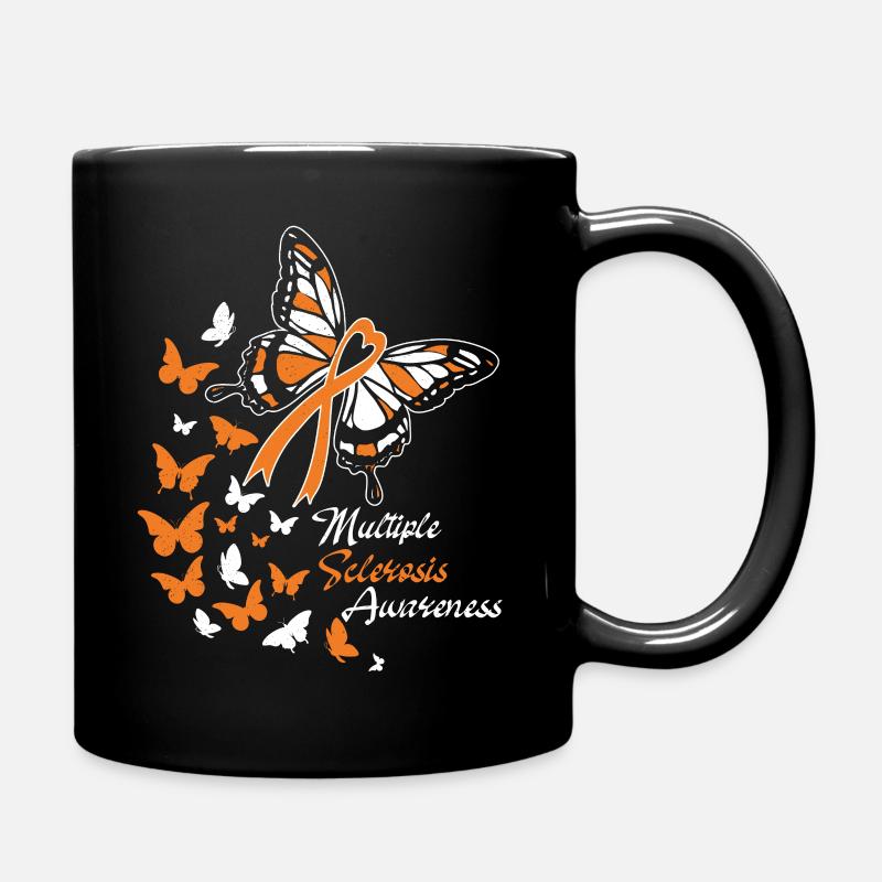 Cadeau papillons de sensibilisation à la sclérose en plaques - Mug uni - noir