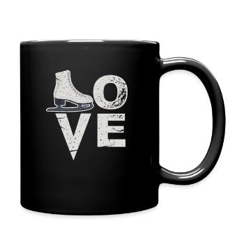 Eiskunstlauf - Tasse einfarbig - Schwarz - Rechts