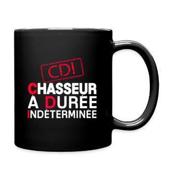 Chasseur à durée indéterminée - Mug uni - noir - Droite