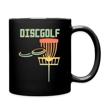 Frisbee Discgolf Grafik Design Für Frisbee Spieler - Tasse einfarbig - Schwarz - Rechts