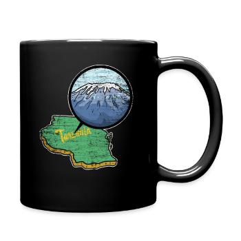 Kilimanjaro mountain gift - Full Colour Mug - black - Right