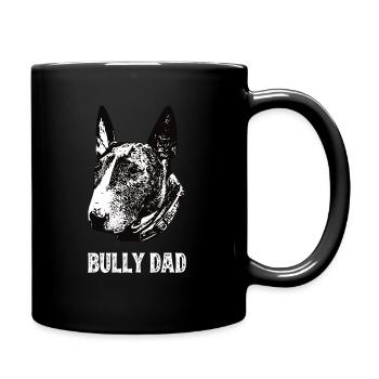 Bully Dad Brindle Bull Terrier - Full Colour Mug - black - Right